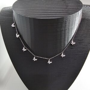 Elegant Silver Butterfly Necklace